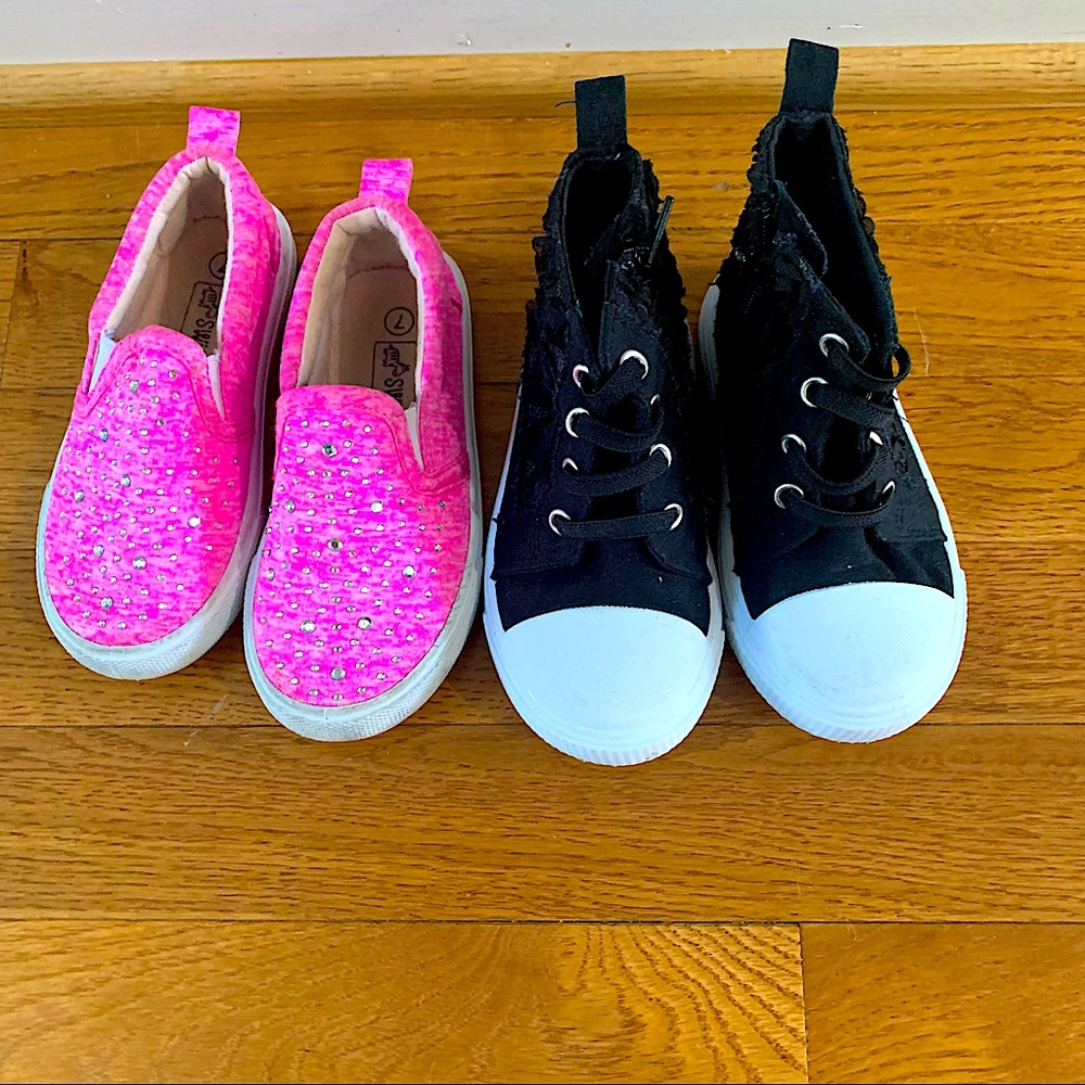 Kids boots and slip ons shoes set size 7